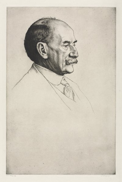 Thomas Hardy, Facing Right, 1910. od William Strang