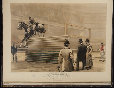 The High Jump, National Horse Show Association, New York 1892, Transportní vázání Maud na 6 stop 1 palec od William Sullivant Vanderbilt Allen