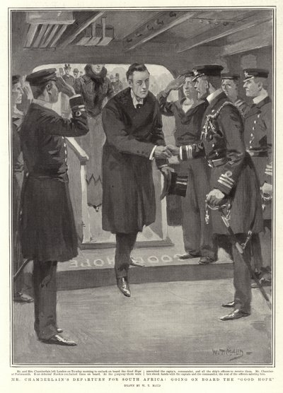 Odjezd pana Chamberlaina do Jižní Afriky na palubě Dobré naděje od William T. Maud