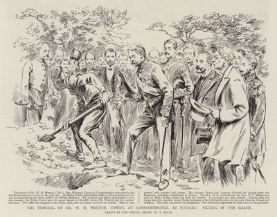 Pohřeb pana WH Wrenche, konzula v Konstantinopoli, ve Scutari, vyplňování hrobu od William T. Maud