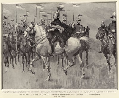 Kaiser a Royals, Jeho Veličenstvo kontroluje pluk v Shorncliffe od William T. Maud