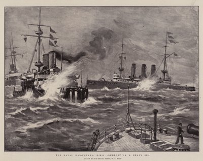 Námořní manévry, HM Benbow v těžkém moři od William T. Maud
