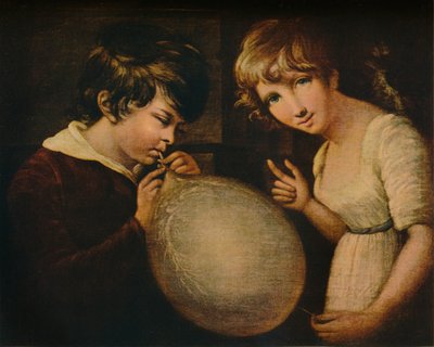 Chlapec a dívka s močovým měchýřem, c18. století od William Tate