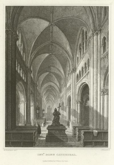Interiér katedrály v Bonnu od William Tombleson