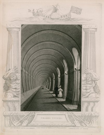 Temžský tunel od William Tombleson