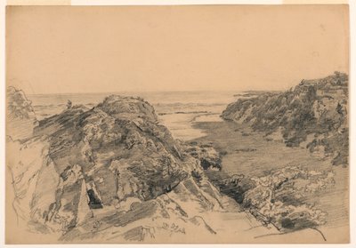 Kresba, Ráj a očistec, Middletown, Rhode Island, asi 1875-80 od William Trost Richards