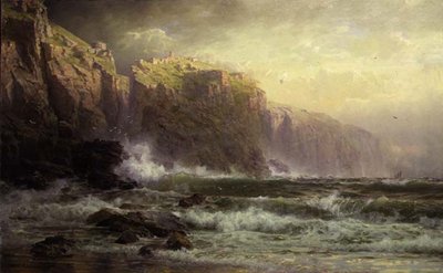 Liga Long Breakers hřmící na útesu od William Trost Richards