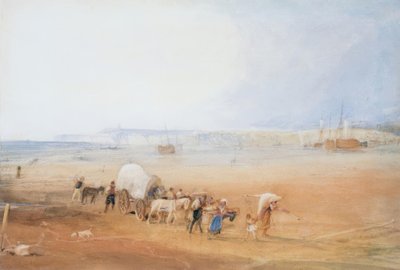 Plážová scéna na jižním pobřeží od Joseph Mallord William Turner