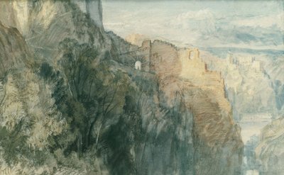 Hrad Katz s výhledem na zámek Rheinfels od Joseph Mallord William Turner