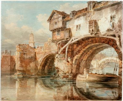 Die Old Welsh Bridge v Shrewsbury od Joseph Mallord William Turner