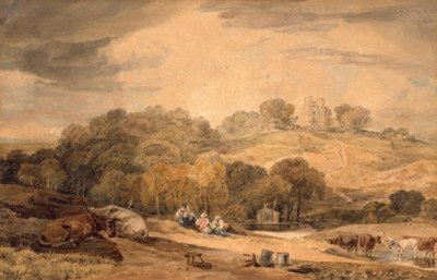 Hrad Donnington, Newbury, Berkshire od Joseph Mallord William Turner