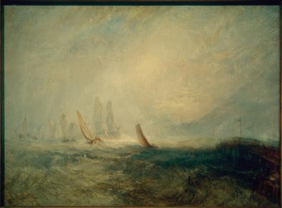 Rybářské lodě přivážející postiženou loď do přístavu Ruysdael od Joseph Mallord William Turner