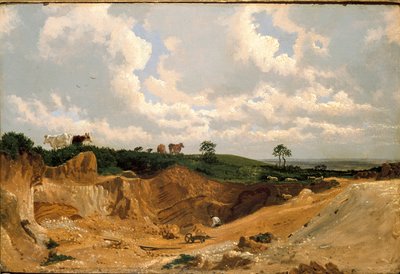 Gravel Pit on Shotover Hill, poblíž Oxfordu, c1818 od Joseph Mallord William Turner