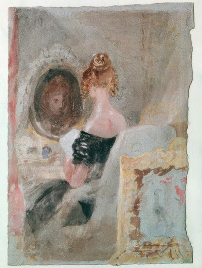 Interiér v Petworth House: žena před zrcadlem od Joseph Mallord William Turner