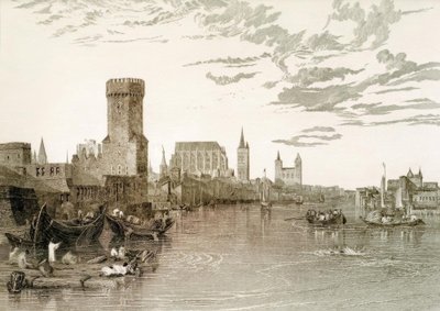 Pohled na Kolín nad Rýnem od řeky od Joseph Mallord William Turner