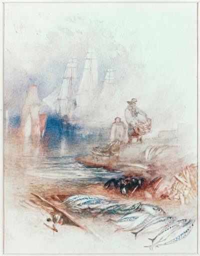 Makrela na pláži od Joseph Mallord William Turner