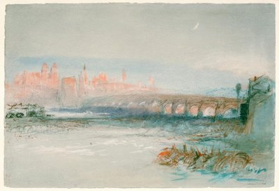 Pohled na Regensburg z druhé strany Dunaje od Joseph Mallord William Turner