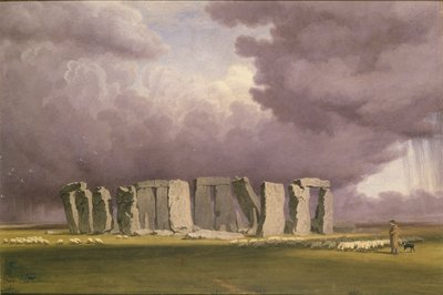 Stonehenge: Bouřlivý den, 1846 od Joseph Mallord William Turner