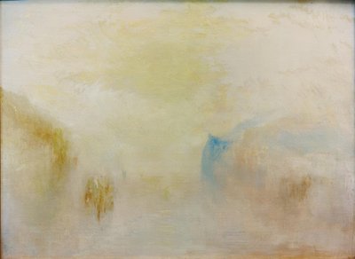 Východ slunce s lodí mezi mysy od Joseph Mallord William Turner