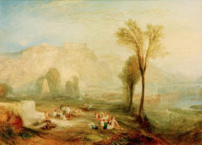 Jasný kámen cti (Ehrenbreitstein) a hrobka od Joseph Mallord William Turner