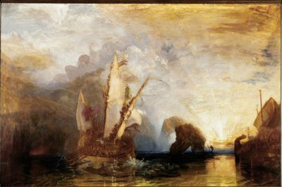 Odysseus zesměšňující Polyféma – Homérova odysea od Joseph Mallord William Turner