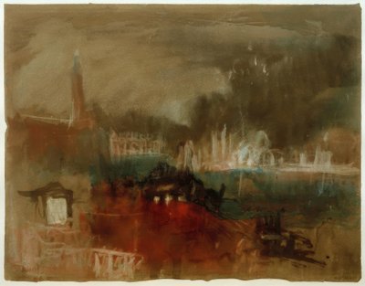 Benátky: Ohňostroj na Molo od Joseph Mallord William Turner