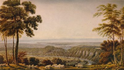 Pohled z Wyndd Cliff, poblíž Chepstow - Ráno, c1820, 1938 od Joseph Mallord William Turner