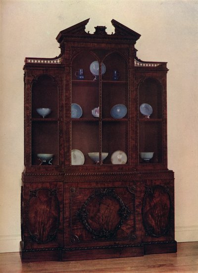 Mahagonové skleněné pouzdro, c1760 od William Vile