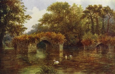 Řeka Avon, hrad Warwick (barevné lito) od William W. Quatremain