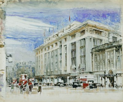 Perspektivní design pro Derry and Toms, Kensington High Street (fl od William Walcot