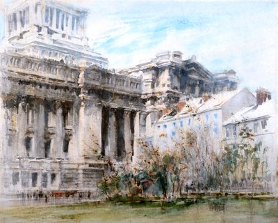 Justiční palác, Brusel (akvarel) od William Walcot