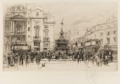 Londýnská scéna: Piccadilly Circus (s divadlem Criterion) od William Walcot