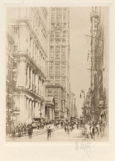Dolní Broadway, Down-Town New York od William Walcot