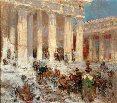 Chrámové schody (olej na plátně) od William Walcot