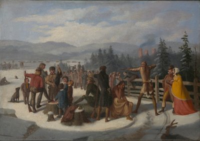 Scény z Pionýrů od Coopera, Deerslayer na střeleckém zápase od William Walcutt