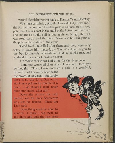 Ilustrace z knihy "The wonderful Wizard of Oz" od Lymana Franka Bauma od William Wallace Denslow