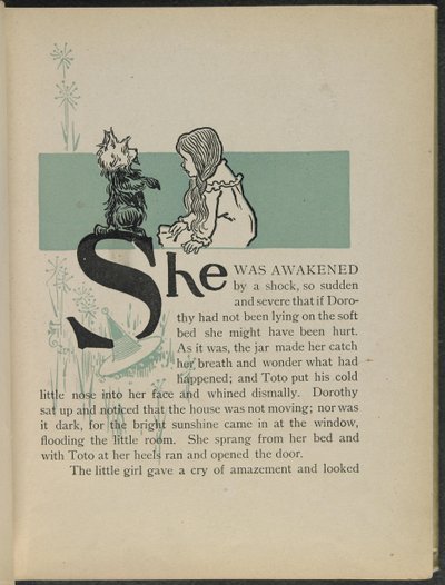 Ilustrace z knihy "The wonderful Wizard of Oz" od Lymana Franka Bauma od William Wallace Denslow