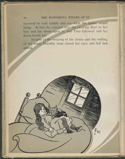 Ilustrace z knihy "The wonderful Wizard of Oz" od Lymana Franka Bauma od William Wallace Denslow