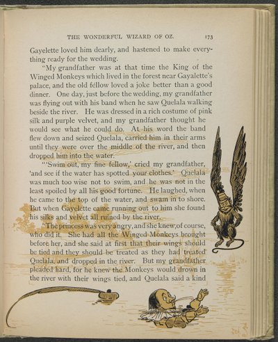 Ilustrace z knihy "The wonderful Wizard of Oz" od Lymana Franka Bauma od William Wallace Denslow