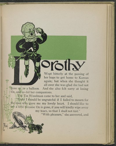 Ilustrace z knihy "The wonderful Wizard of Oz" od Lymana Franka Bauma od William Wallace Denslow