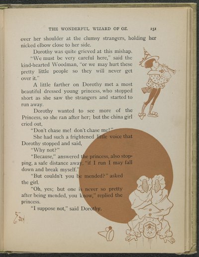 Ilustrace z knihy "The wonderful Wizard of Oz" od Lymana Franka Bauma od William Wallace Denslow