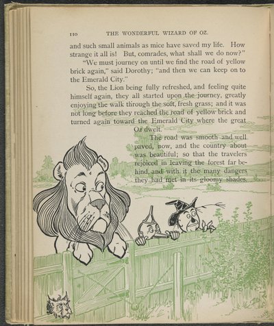 Ilustrace z knihy "The wonderful Wizard of Oz" od Lymana Franka Bauma od William Wallace Denslow