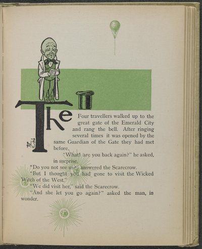 Ilustrace z knihy "The wonderful Wizard of Oz" od Lymana Franka Bauma od William Wallace Denslow