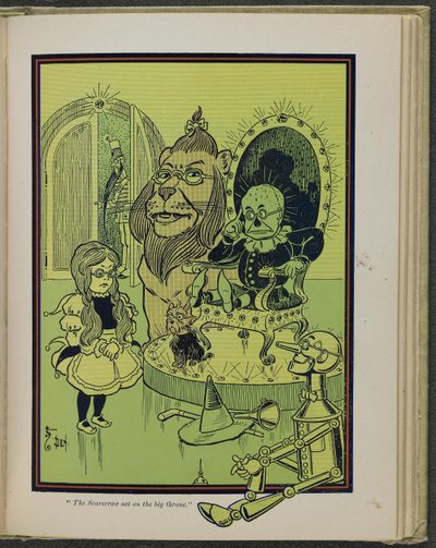 Ilustrace z knihy "The wonderful Wizard of Oz" od Lymana Franka Bauma od William Wallace Denslow