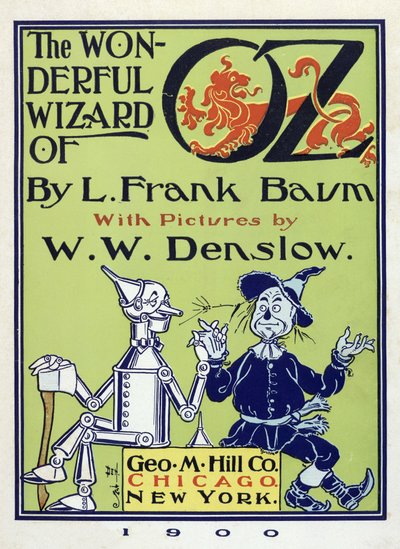 Titulní strana z hospody The Wonderful Wizard of Oz od Lymana Franka Bauma (1856 - 1919). 1900 (barevná litografie) od William Wallace Denslow