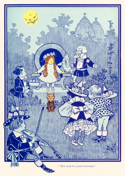 "Musíš být velká čarodějka?" z knihy L. Franka Bauma "Čaroděj ze země Oz". od William Wallace Denslow