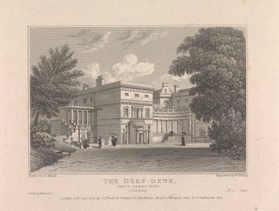 Deep-Dene. East nebo Carriage Front, Surrey od William Wallis