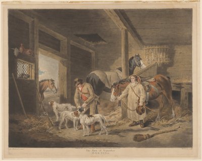 Prvního září ráno od William Ward after George Morland