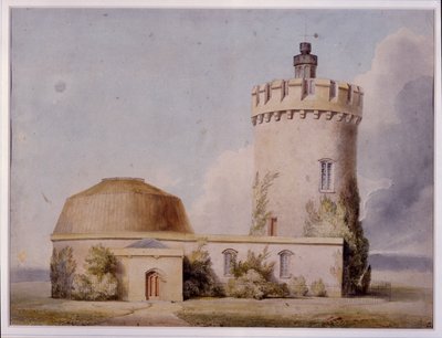 The Observatory and Proposed Additions, c.1830 (akvarel na kartě) od William West