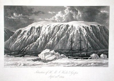 Situace H.M.S. Hecla & Griper, 20. září 1819, z 